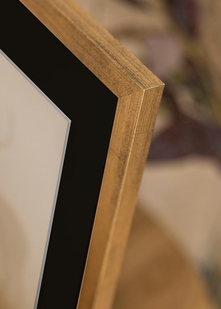 Ram Stilren Guld 30x40 cm - Passepartout Svart 21x29,7 cm (A4)