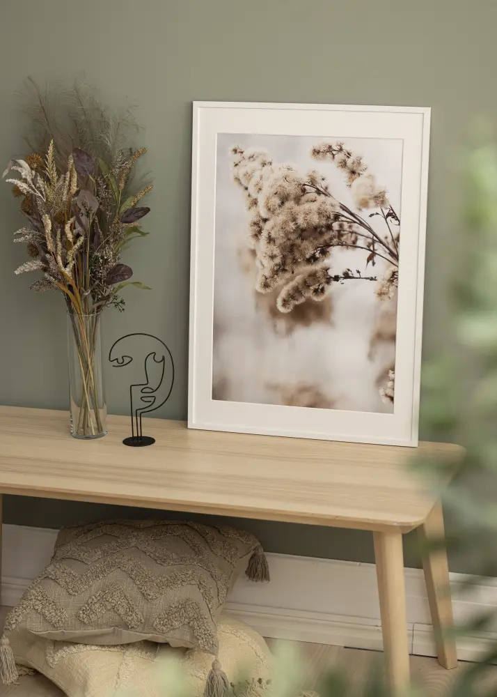 Ram Edsbyn Vit 45x55 cm - Passepartout Vit 34x46 cm
