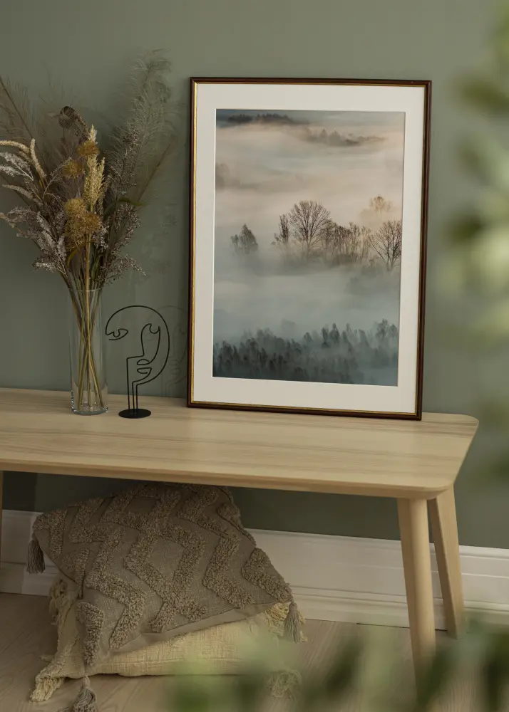 Ram Horndal Brun 30x80 cm - Passepartout Vit 20x70 cm