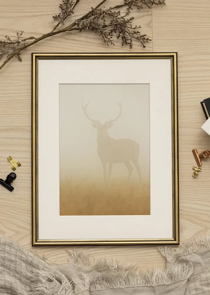 Ram Horndal Guld 12x12 cm