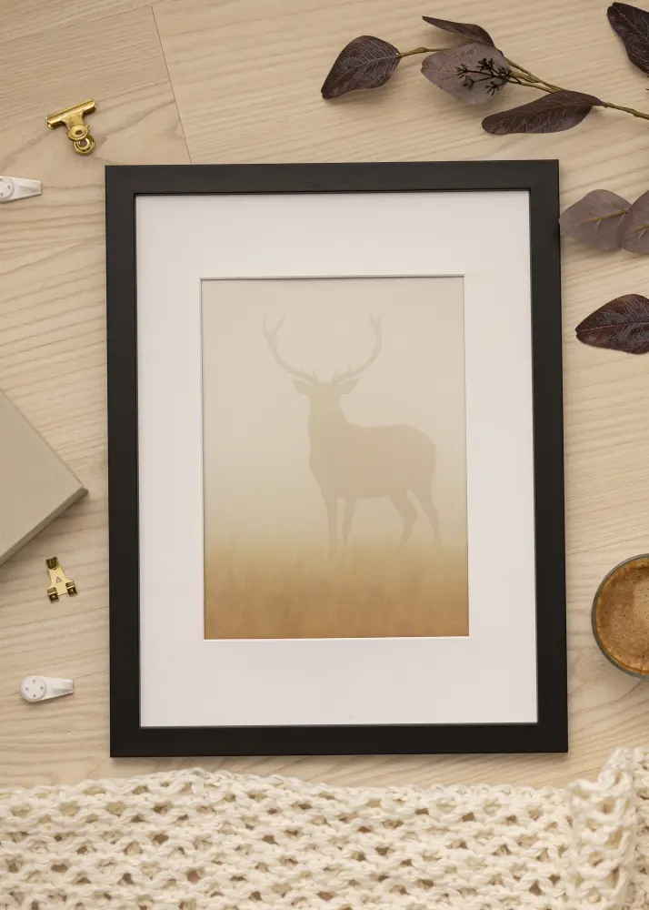 Ram Black Wood Akrylglas 50x80 cm
