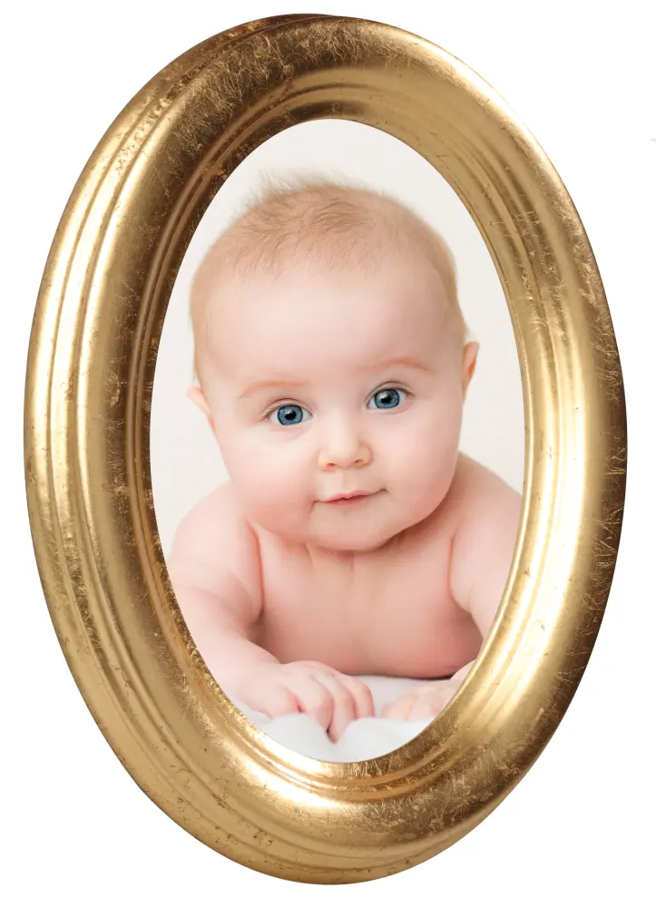 Molly Oval Guld 13x18 cm
