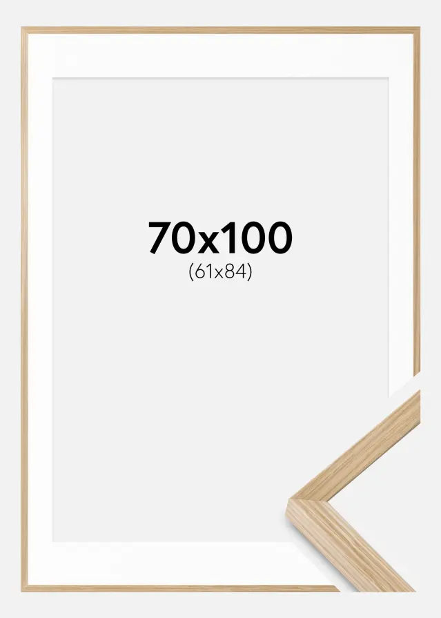 Ram Soul Oak Veneer 70x100 cm - Passepartout Vit 62x85 cm