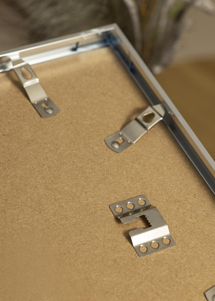 Ram Poster Frame Aluminum Silver 70x100 cm - Passepartout Vit 60x90 cm