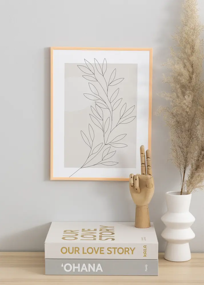 Ram New Lifestyle Apricot 70x100 cm - Passepartout Svart 59,4x84 cm (A1)