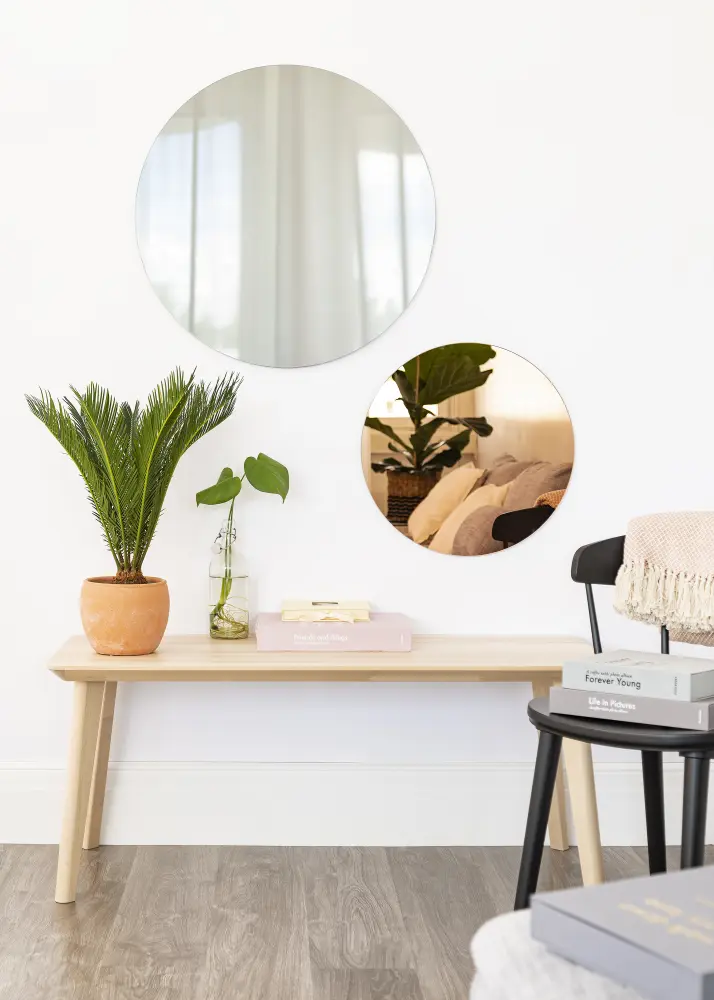 KAILA Rund Spegel Rose Gold 90 cm Ø