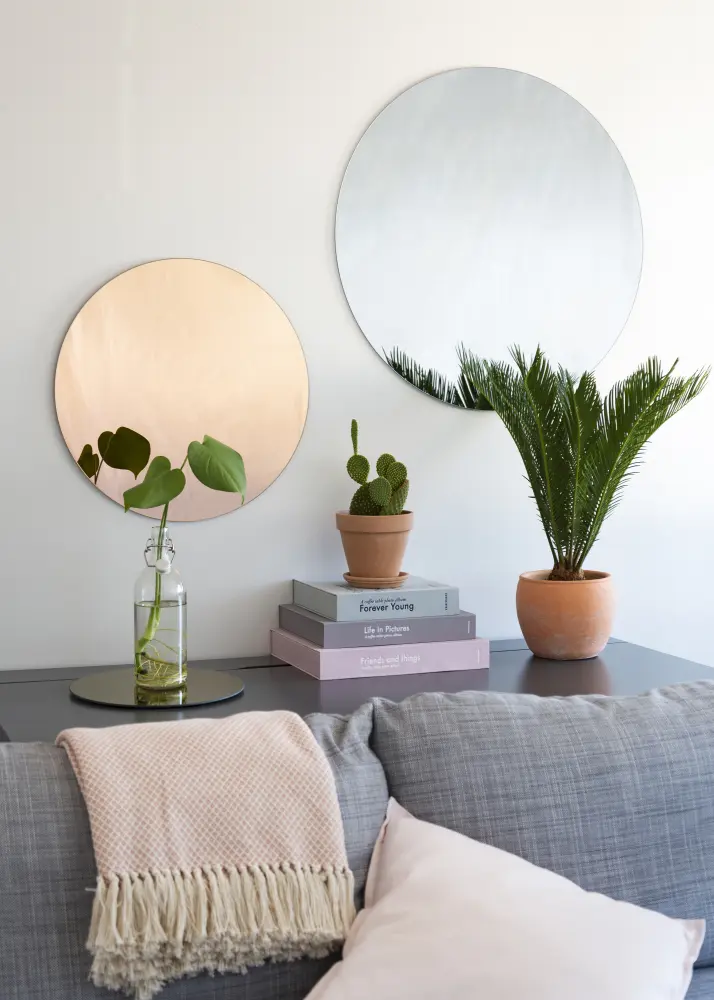 KAILA Rund Spegel Rose Gold 90 cm Ø