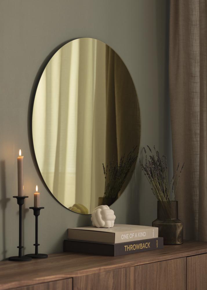 Spegel Crystal Yellow 80 cm Ø