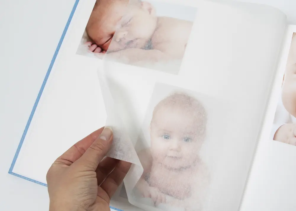 Estrella Babyalbum Blå - 28x30,5 cm (50 Vita sidor / 25 blad)
