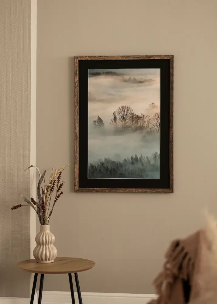 Ram Fiorito Washed Oak 42x59,4 cm (A2) - Passepartout Svart 25x38 cm