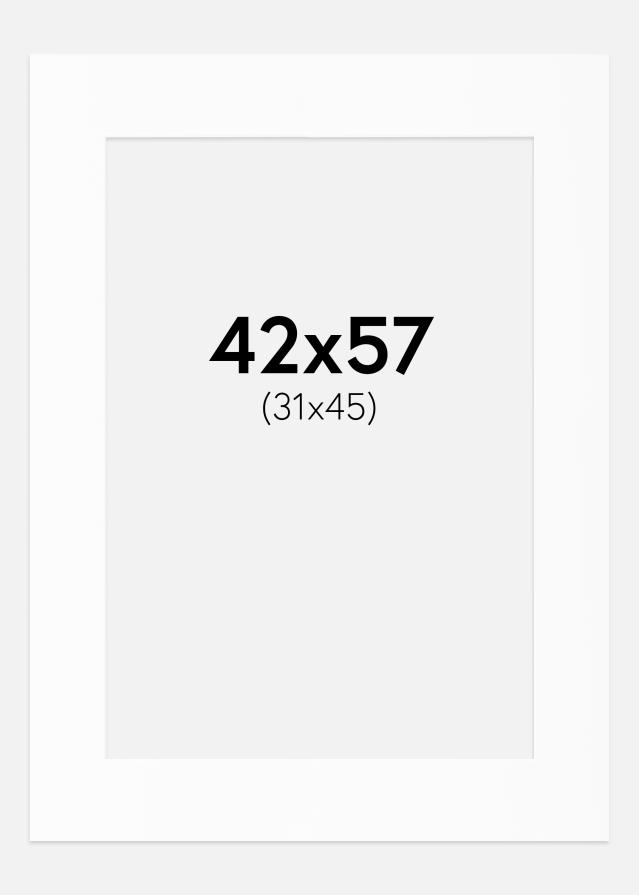 Passepartout Vit Standard (Vit Kärna) 42x57 cm (31x45)