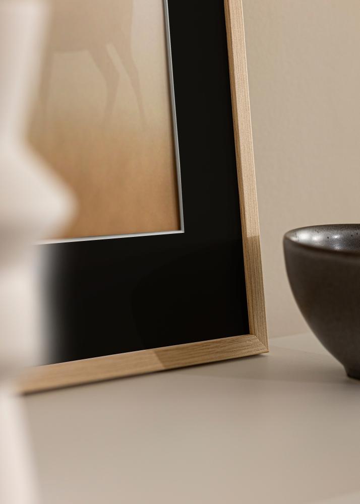 Ram Galant Ek 40x50 cm - Passepartout Svart 12x16 inches