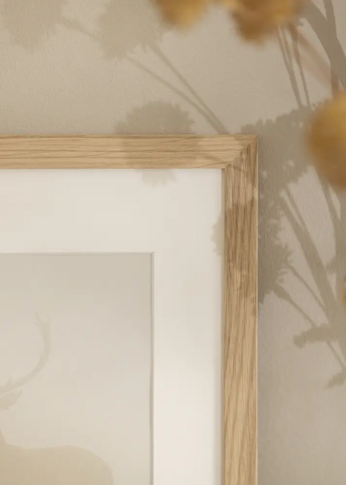Ram Oak Wood 65x80 cm - Passepartout Vit 22x28 inches