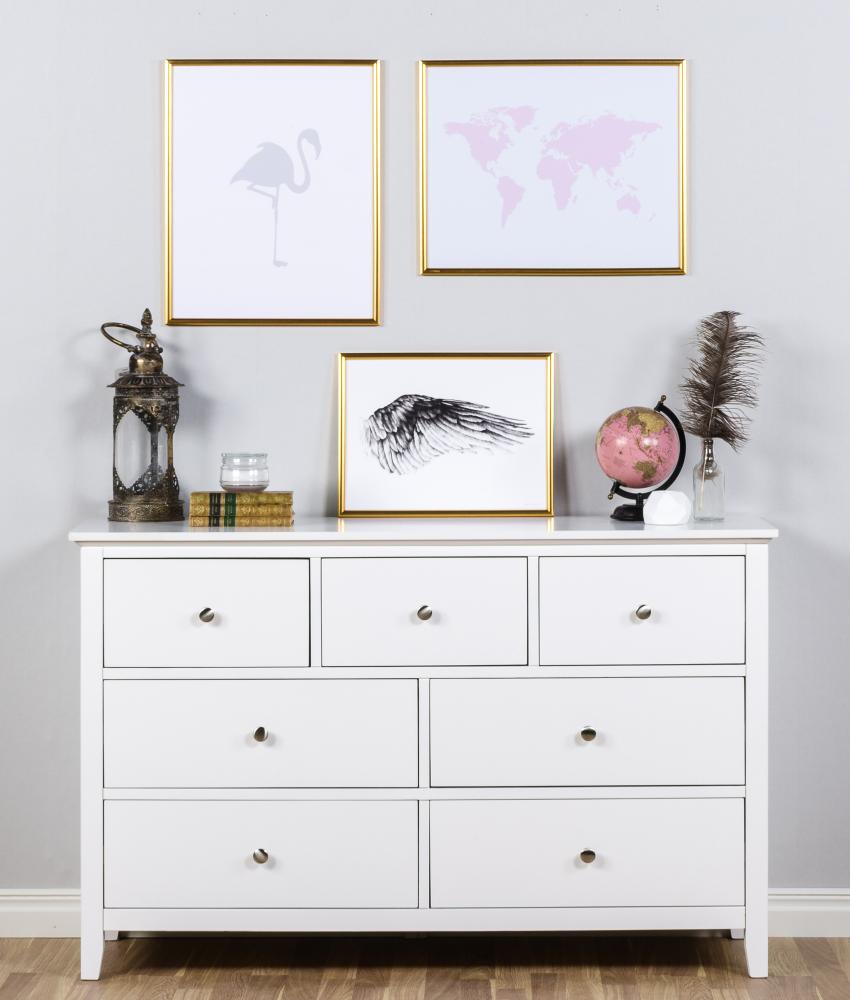 Världskarta Rosenrosa Poster