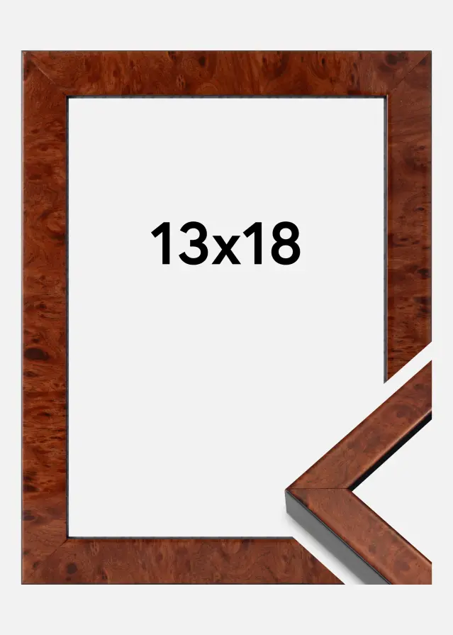 Ram Hermes Akrylglas Burr Walnut 13x18 cm