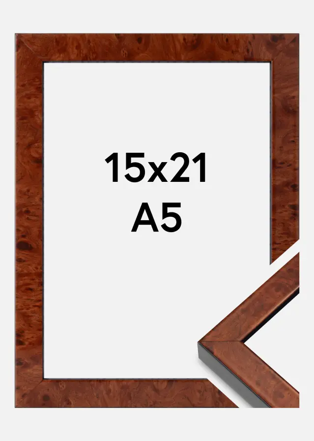 Ram Hermes Akrylglas Burr Walnut 15x21 cm (A5)