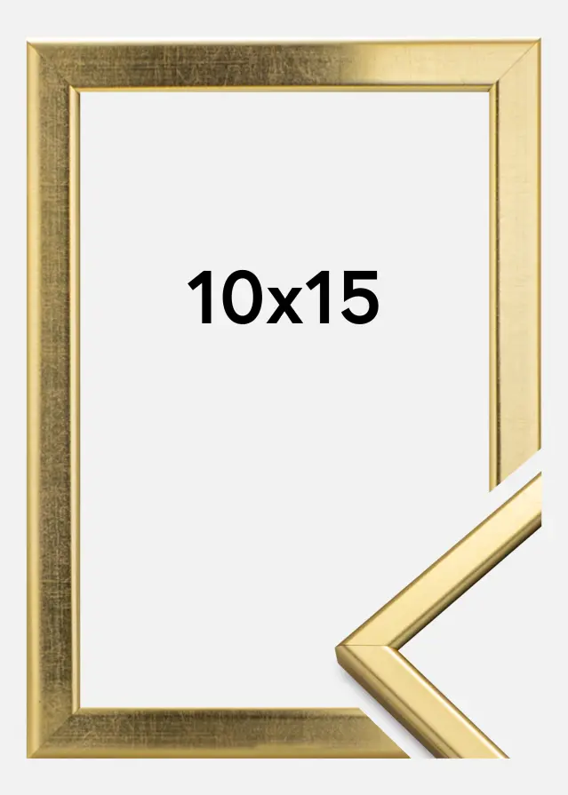 Ram Slim Matt Antireflexglas Guld 10x15 cm