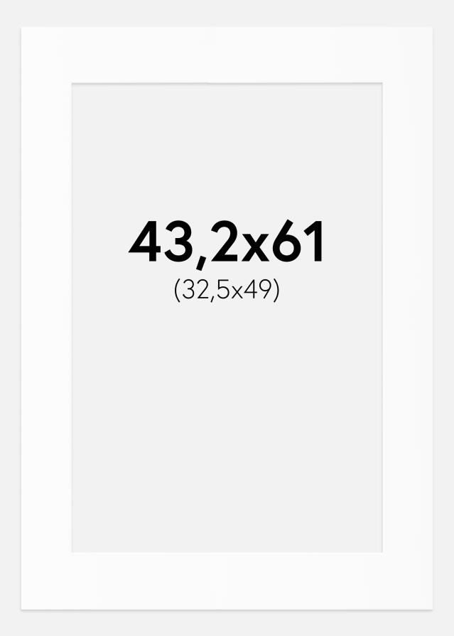 Passepartout Vit Standard (Vit Kärna) 43,2x61 cm (32,5x49)