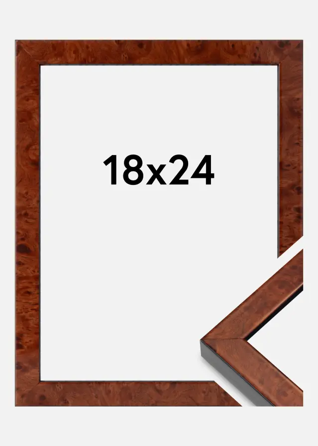 Ram Hermes Akrylglas Burr Walnut 18x24 cm