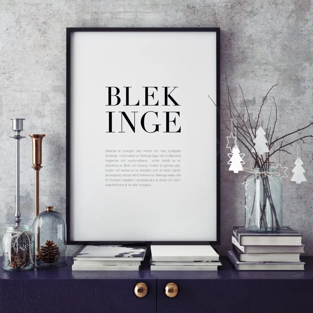 Landskap Blekinge Poster