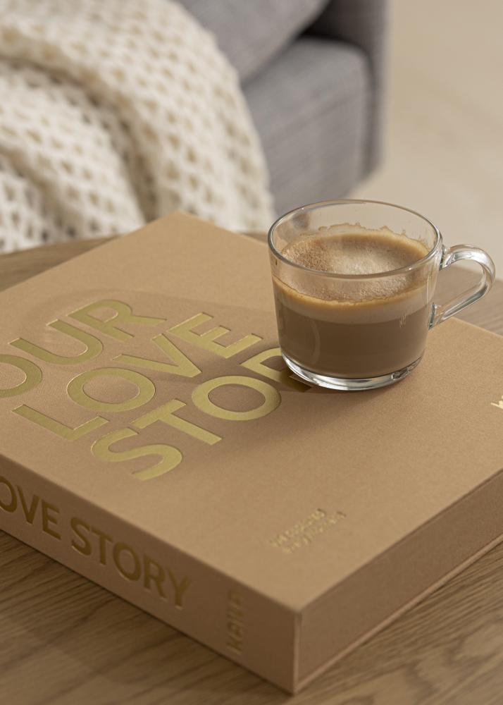 KAILA OUR LOVE STORY Manilla - Coffee Table Photo Album (60 Svarta Sidor)
