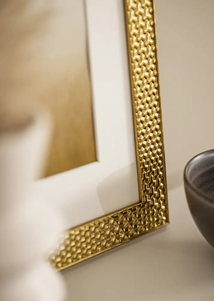 Ram Grace Guld 40x60 cm - Passepartout Vit 32,9x48,3 cm (A3+)