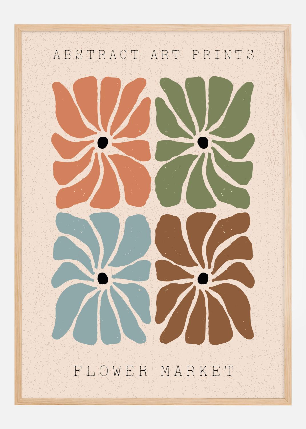 Abstract Art Flowers Poster (70x100 cm)