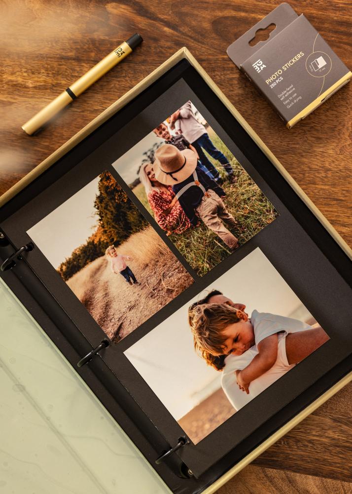 KAILA XOXO Vanilla - Coffee Table Photo Album (60 Svarta Sidor / 30 Blad)