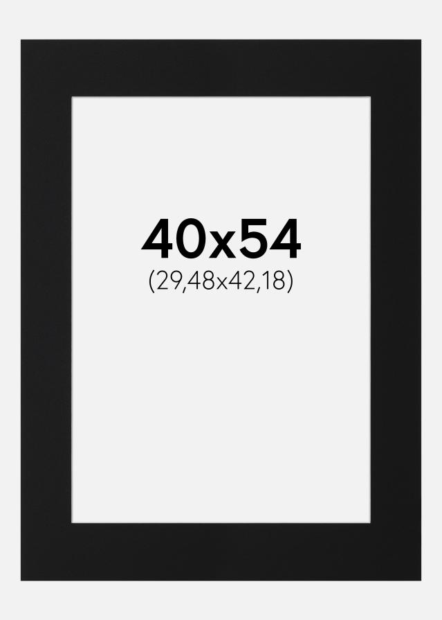 Passepartout Svart Standard (Vit Kärna) 40x54 cm (29,48x42,18)