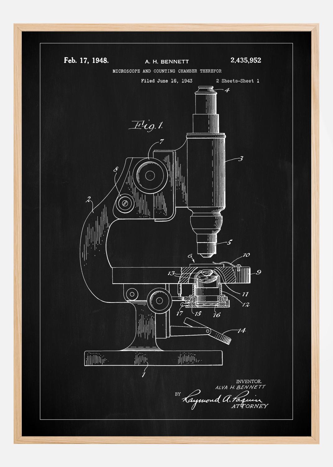 Product Image for Patent Print - Microscope - Black Poster (21x29.7 cm (A4))