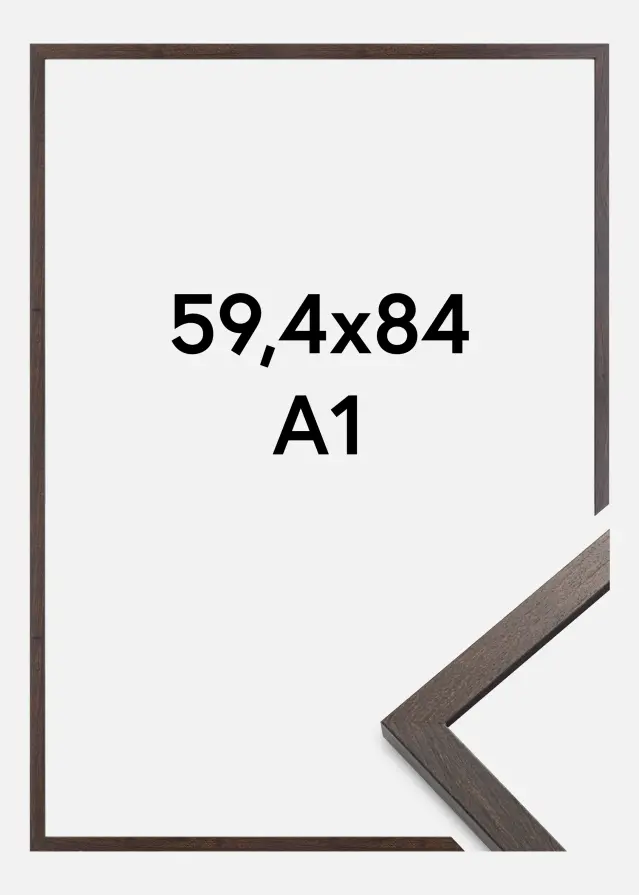 Ram Trendy Akrylglas Valnöt 59,4x84 cm (A1)
