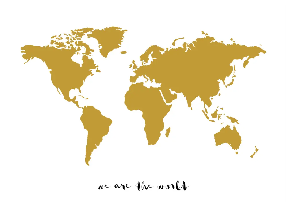 We are the world - Guld Poster