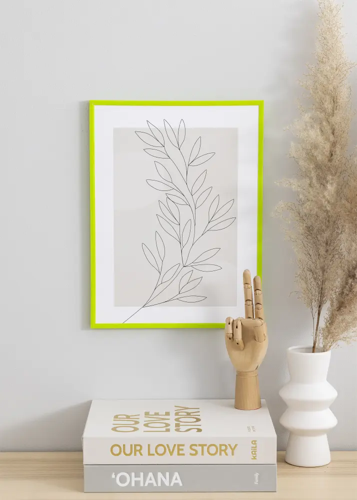 Ram New Lifestyle May Green 30x40 cm - Passepartout Svart 21x29,7 cm (A4)