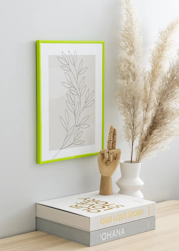 Ram New Lifestyle May Green 30x40 cm - Passepartout Svart 21x29,7 cm (A4)