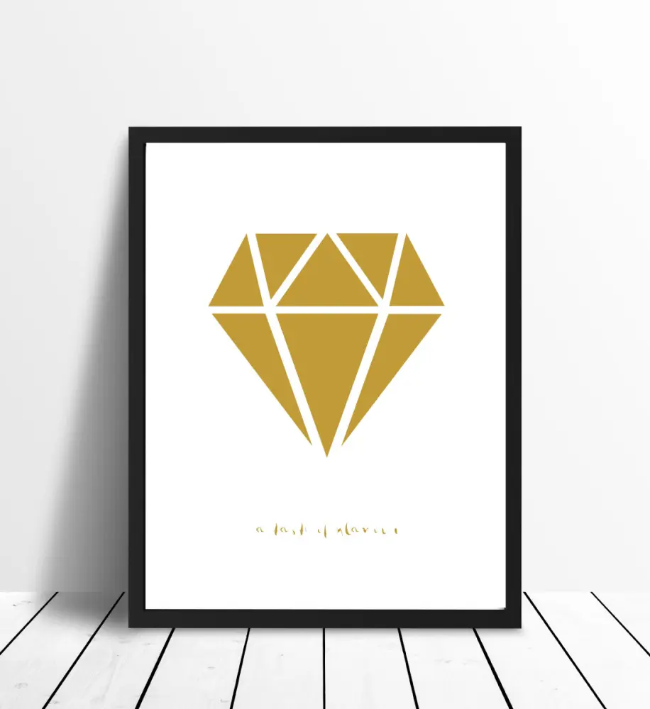 Diamant - Guld Poster