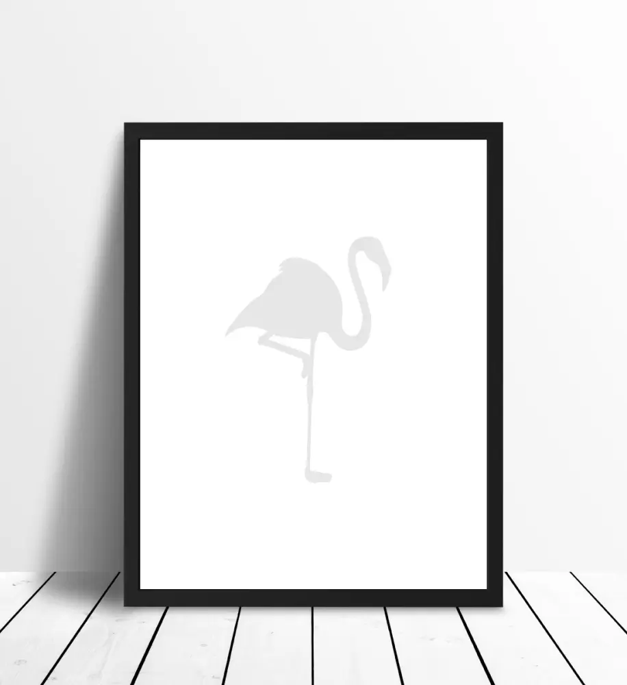 Flamingo - Grå Poster