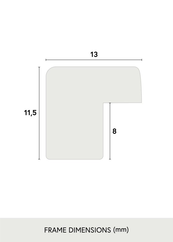 Ram Edsbyn Svart 35x50 cm - Passepartout Vit 11x17 inches