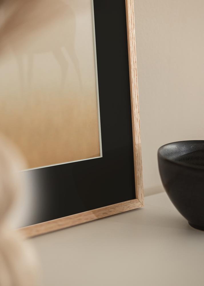 Ram Tunn Ek 40x50 cm - Passepartout Svart 27x35 cm