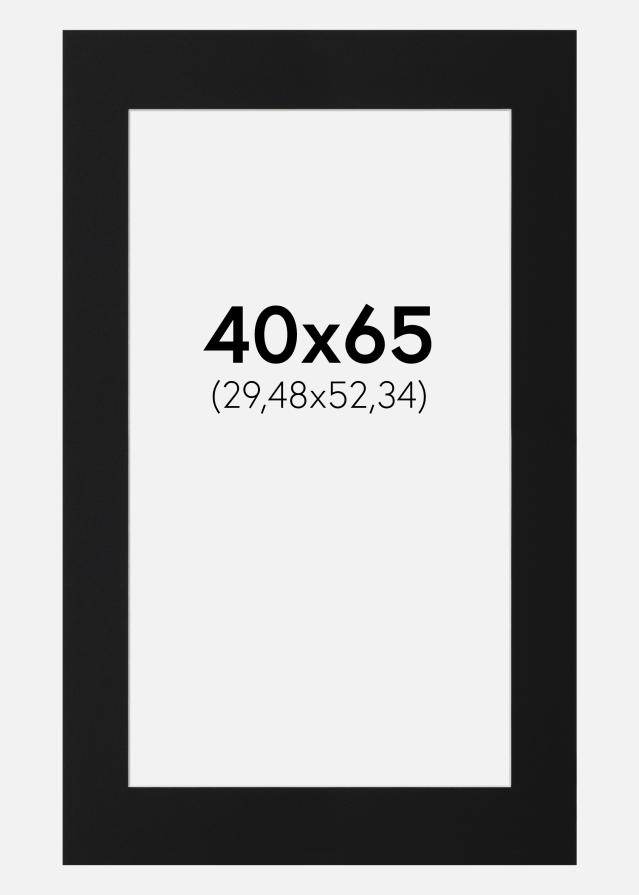Passepartout Svart Standard (Vit Kärna) 40x65 cm (29,48x52,34)