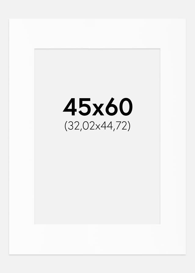 Passepartout Vit Standard (Vit Kärna) 45x60 cm (32,02x44,72)