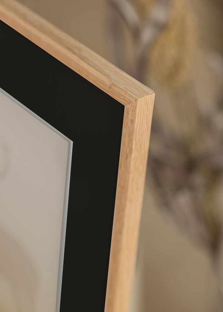 Ram Tunn Ek 40x50 cm - Passepartout Svart 27x35 cm