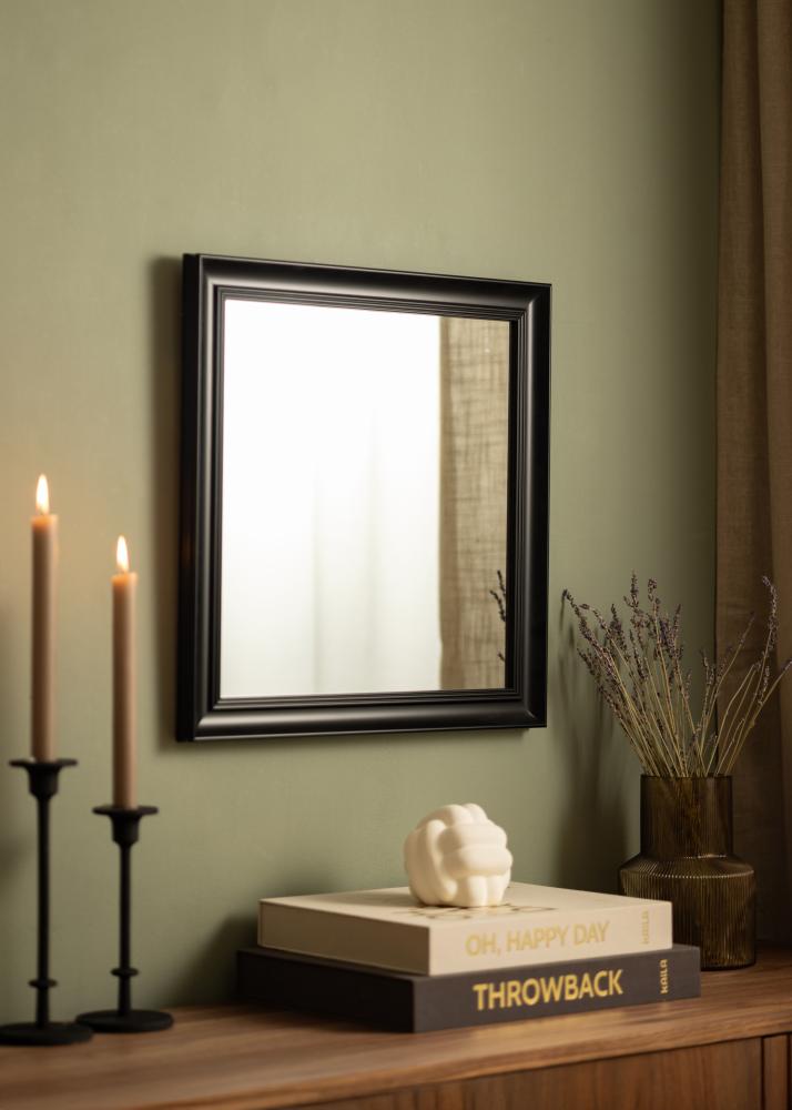 Spegel Alice Svart 48x48 cm