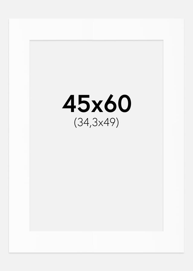 Passepartout Vit Standard (Vit Kärna) 45x60 cm (34,3x49)