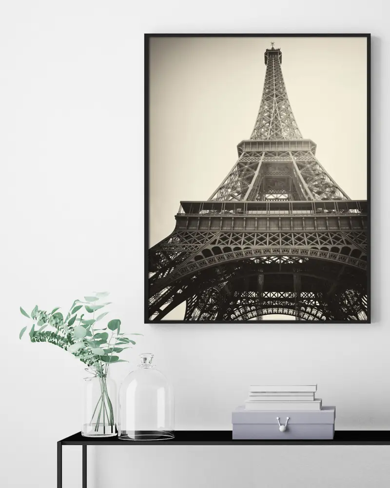 Eiffel tower II Black & White - 50x70 cm Poster