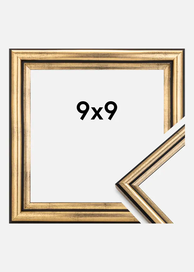 Ram Horndal Guld 9x9 cm