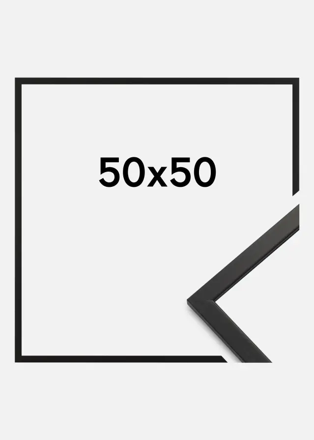 Ram Edsbyn Akrylglas Svart 50x50 cm