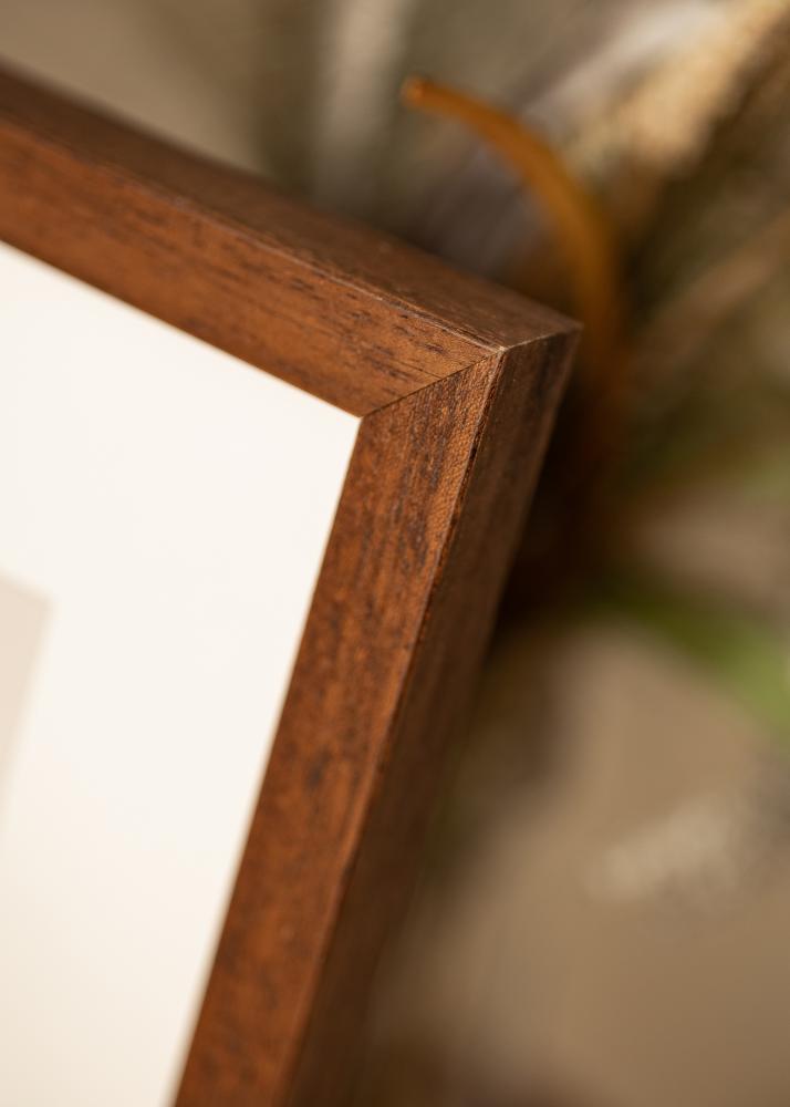 Ram Hermes Teak 60x90 cm - Passepartout Vit 50x75 cm