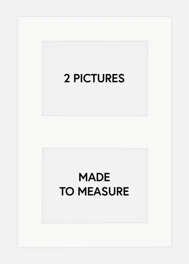 Måttbeställd Vit Passepartout