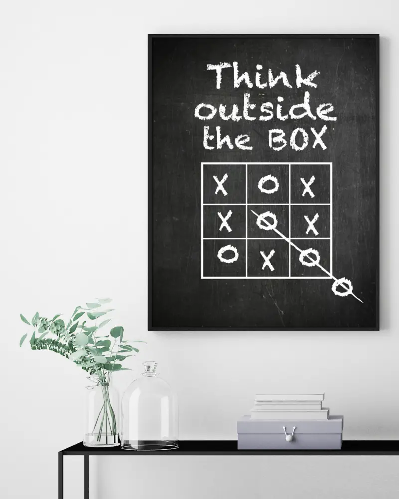 Think outside the box - 50x70 cm Poster