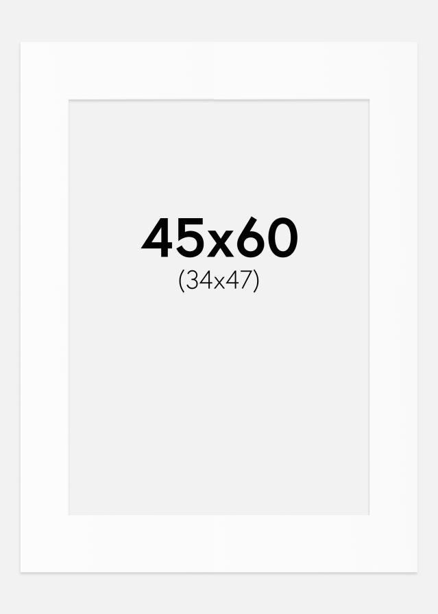 Passepartout Vit Standard (Vit Kärna) 45x60 cm (34x47)